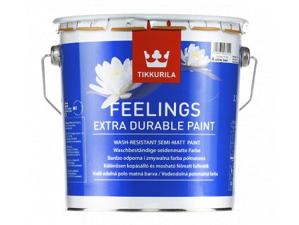 Tikkurila FEELINGS EXTRA DURABLE (Schimmelschutz-Akrylatdeckfarbe) Weiss 2,7L  + ein Geschenk Ihrer eigenen Wahl zu Ihrer Bestellung