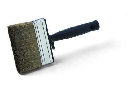 TIMBER-Bürste für Holzschutzanstriche, Chinaborste/PES-Mischung, Metallgriff, Kunststoffstiel, Größe 100 mm
