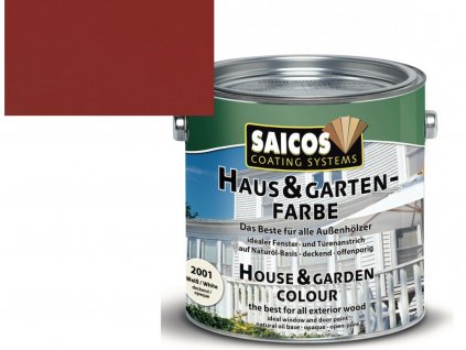Saicos Haus- & Gartenfarbe 2301 Schwedenrot  + ein Geschenk zur Bestellung über 37 €