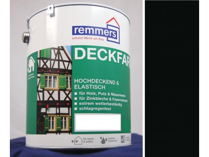 Remmers Deckfarbe - Schwarz (RAL 9005) 5L  + ein Geschenk Ihrer eigenen Wahl zu Ihrer Bestellung