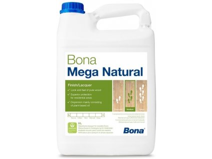 Bona Mega Holzboden-, Fußboden-, Parkettlack Natural, ML, 5l  + ein Geschenk im Wert von bis zu 8 € zu Ihrer Bestellung