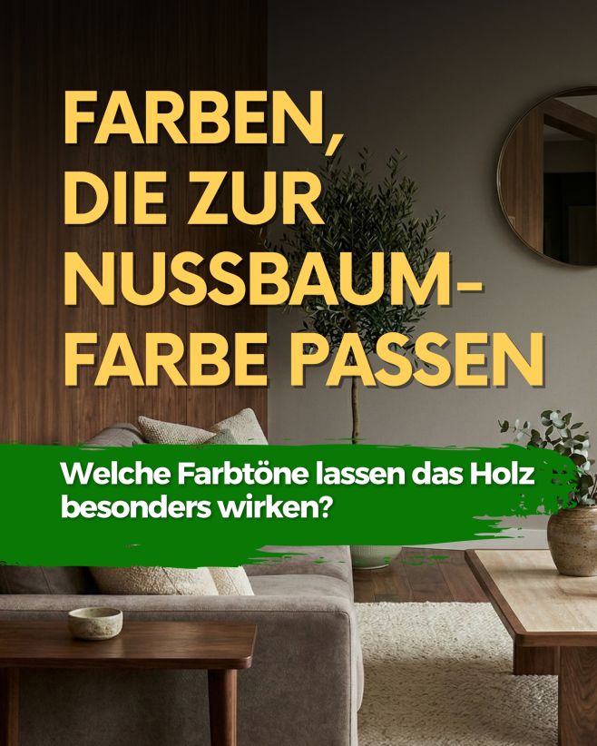 ✨ Nussbaumholz hat Tiefe und Charakter. Hebt es mit passenden Farbtönen hervor, spielt mit Accessoires, Texturen und Licht...