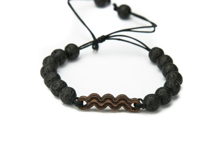 1198 dreveny naramek znameni vodnar merbau kamen