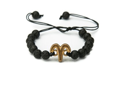 1183 dreveny naramek znameni beran anigre kamen