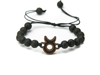 1216 dreveny naramek znameni byk merbau kamen