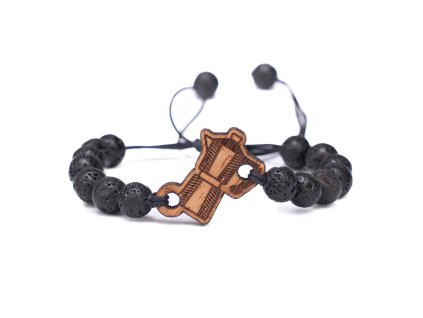 Armband aus Holz Kaffeemaschine Merbau Naturstein