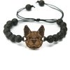 904 dreveny naramek bulldog merbau kamen