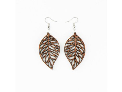 12367 drevene nausnice leafs no 1 merbau