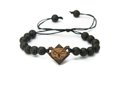 1024 dreveny naramek sova merbau kamen