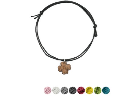Einfaches Armband Vierblättriges Kleeblatt (Armband Farbe Žlutá)