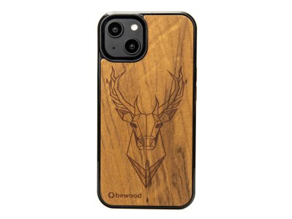iPhone Handyhülle aus Holz - Hirsch (Handy-Modell Apple iPhone 13)