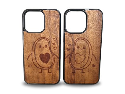 Huawei Handyhülle für Pärchen - Avocado (Holz Merbau)