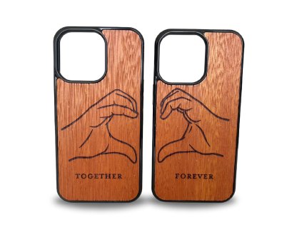 Motorola Handyhülle für Pärchen - Together forever (Holz Merbau)