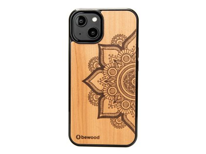 iPhone Handyhülle aus Holz - Mandala (Handy-Modell Apple iPhone 13)