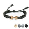 Armband Kordel Hantel Anigre (Farbe des Kordel Armbands Hellgrau)