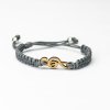 Armband Kordel Violinschlüssel Anigre (Farbe des Kordel Armbands Hellgrau)