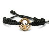 Armband Kordel Hirsch Geometric Anigre (Farbe des Kordel Armbands Hellgrau)