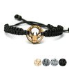 Armband Kordel Hirsch Geometric Anigre (Farbe des Kordel Armbands Hellgrau)