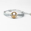 Armband Kordel Hirsch Geometric Anigre (Farbe des Kordel Armbands Hellgrau)