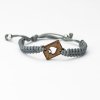 Armband Kordel Karte Merbau (Farbe des Kordel Armbands Hellgrau)