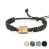 Armband Kordel Buch Anigre (Farbe des Kordel Armbands Hellgrau)