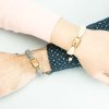 Armband Kordel Buch Anigre (Farbe des Kordel Armbands Hellgrau)