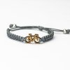 Armband Kordel Fahrrad Anigre (Farbe des Kordel Armbands Hellgrau)