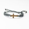 Armband Kordel Kreuz Anigre (Farbe des Kordel Armbands Hellgrau)