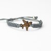 Armband Kordel Flugzeug Merbau (Farbe des Kordel Armbands Hellgrau)