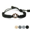 Armband Kordel Lotus Merbau (Farbe des Kordel Armbands Hellgrau)