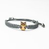 Armband Kordel Eule klein Anigre (Farbe des Kordel Armbands Hellgrau)