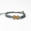 Armband Kordel Unendlichkeit Anigre (Farbe des Kordel Armbands Hellgrau)