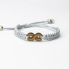 Armband Kordel Unendlichkeit Anigre (Farbe des Kordel Armbands Hellgrau)