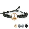 Armband Kordel Peace Anigre (Farbe des Kordel Armbands Hellgrau)