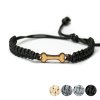 Armband Kordel Hundeknochen Anigre (Farbe des Kordel Armbands Hellgrau)