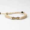 Armband Kordel Hundeknochen Anigre (Farbe des Kordel Armbands Hellgrau)