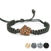 Armband Kordel Rubik's Cube Merbau (Farbe des Kordel Armbands Hellgrau)