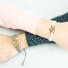 Armband Kordel Dreieck Anigre (Farbe des Kordel Armbands Hellgrau)