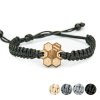 Armband Kordel Bienenwabe Anigre (Farbe des Kordel Armbands Hellgrau)