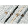 Armband Kordel Sternzeichen - Zwillinge Anigre (Farbe des Kordel Armbands Hellgrau)