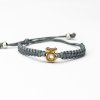 Armband Kordel Sternzeichen - Steinbock Anigre (Farbe des Kordel Armbands Hellgrau)