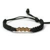 Armband Kordel Sternzeichen - Wassermann Anigre (Farbe des Kordel Armbands Hellgrau)