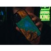 iPhone Handyhülle aus Holz mit Epoxidharz - Neonlicht Tokio (Handy-Modell Apple iPhone 13)