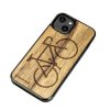 iPhone Handyhülle aus Holz - Radfahrer (Handy-Modell Apple iPhone 13)