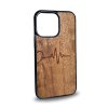 iPhone Handyhülle für Pärchen - Heart beat (Holz Merbau)