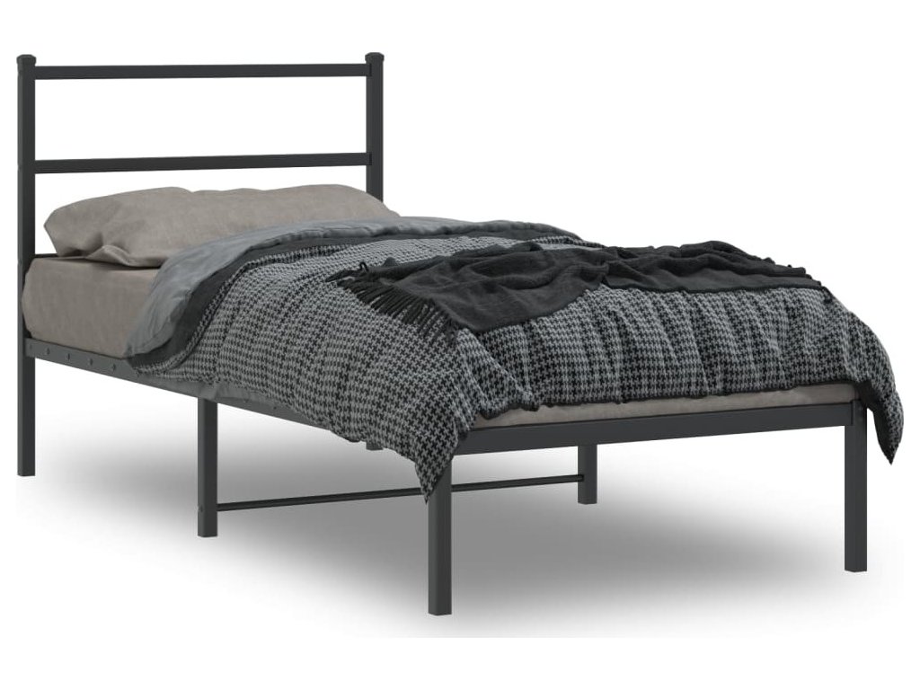 Kovový rám postele s čelem 90 x 190 cm [355357]