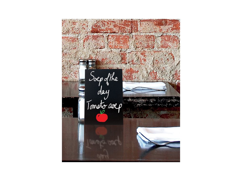 Tabulka Securit TAG A4 pro popis křídou (omyvatelné), 5ks, Black + popisovač + upevňovací prvky [38754940]