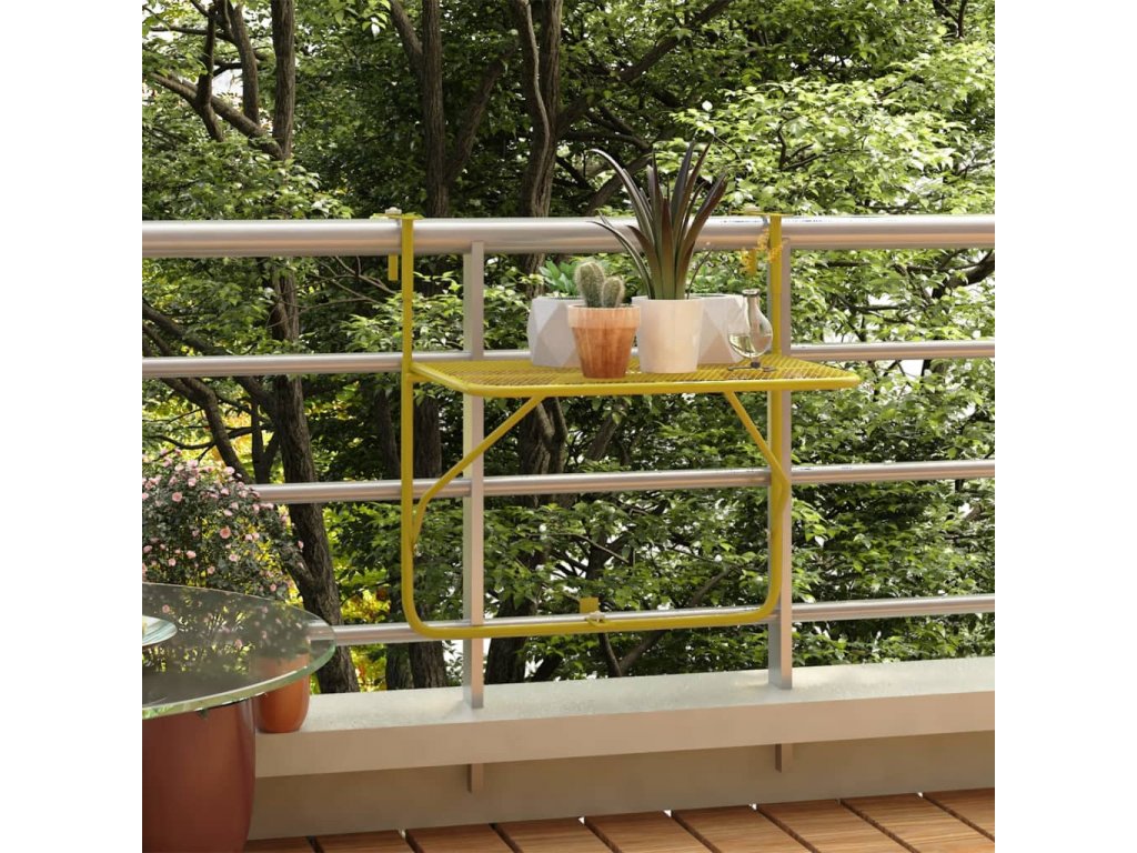 Balkonový stolek zlatý 60 x 40 cm ocel