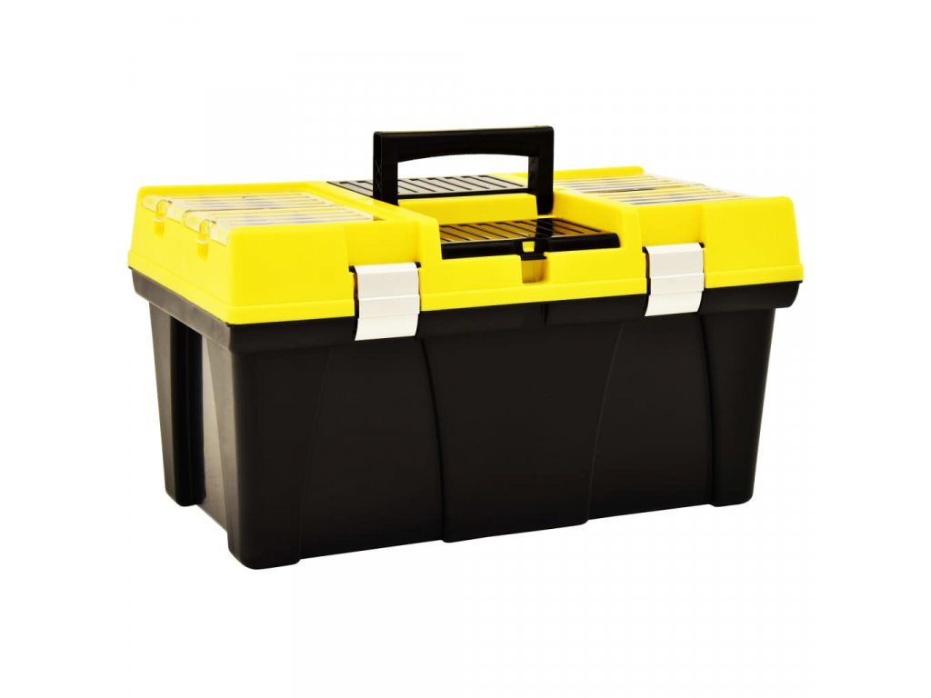 Box na nářadí plast 595 x 337 x 316 mm žlutý