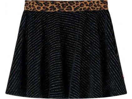 Dětská sukně s leopardím pasem černá 128 [14482]